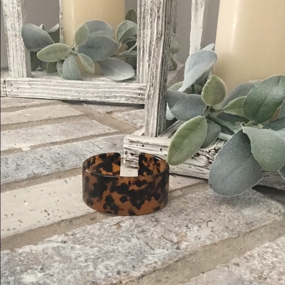 Tortoise Shell Cuff Bracelet - image 1